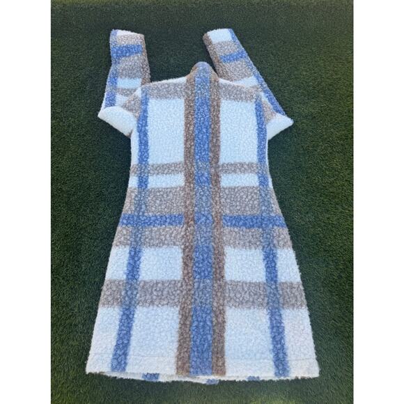 Charlie B Plaid Boucle Knit Coat Snowflake Women's Sz S - Picture 9 of 9